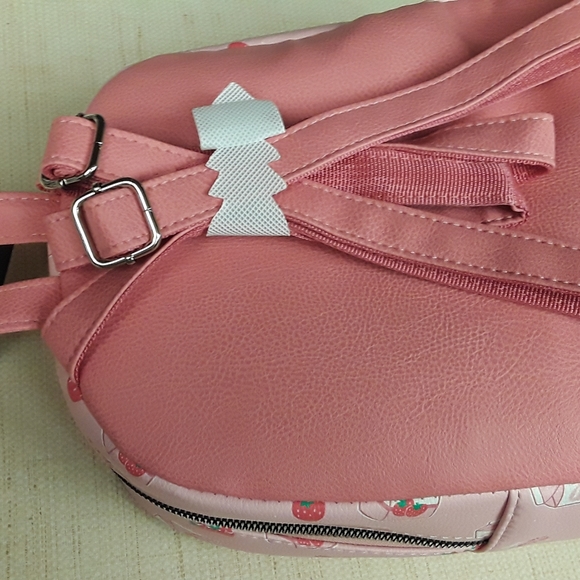 Strawberry Pink Kawaii Backpack Bag Purse New Tags - Picture 5 of 10